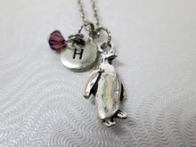 Load image into Gallery viewer, personalized penguin necklace