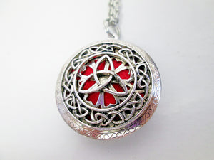 Celtic trinity knots locket necklace