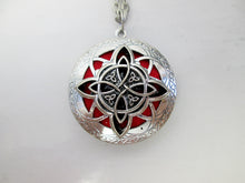 Load image into Gallery viewer, Celtic trinity cross locket necklace