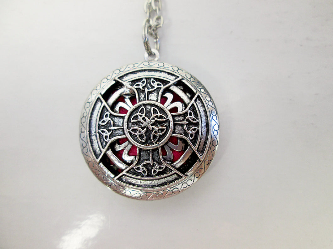 Celtic Cross locket necklace