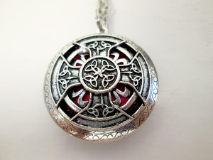 Celtic cross locket necklace for unisex