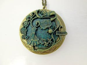 Fairytale in the wonderland locket pendant necklace