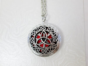 celtic knots trinity locket necklace