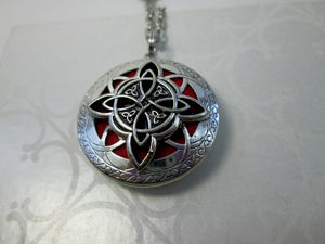 celtic trinity cross locket pendant